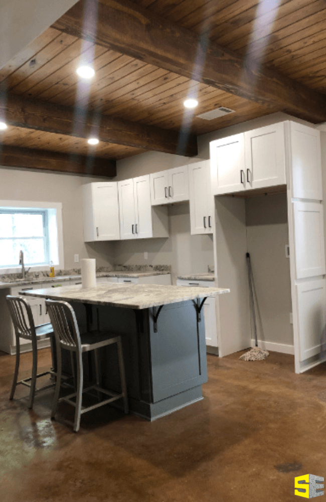 A custom made cabinet system in a kitchen